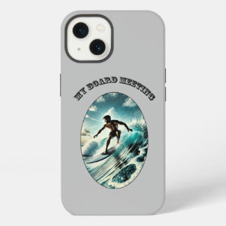Vintage-Surfen-Surfer-Reitet auf einer Großen Well iPhone 13 Hülle
