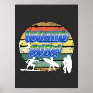 Vintage Surfer Poster