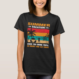 Vintage Surfer Retro Surfen Strand Sommerferien T-Shirt
