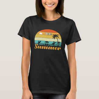 Vintage Surfer Retro Surfen Strand Sommerferien T-Shirt
