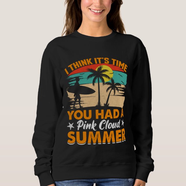 Vintage Surfer Retro Surfing Beach Summer Vacation Sweatshirt (Vorderseite)