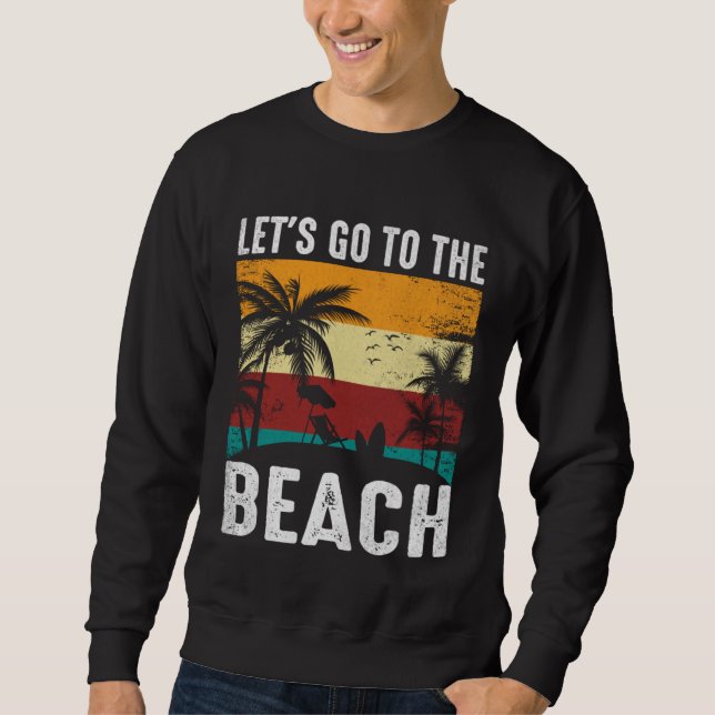 Vintage Surfer Retro Surfing Beach Summer Vacation Sweatshirt (Vorderseite)