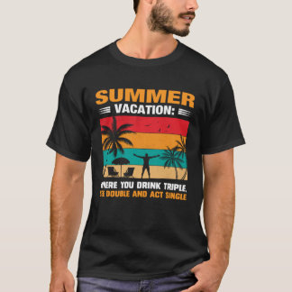 Vintage Surfer Retro Surfing Beach Summer Vacation T-Shirt