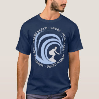 Vintage-Surfliebhaber Fan Strand Oahu T-Shirt