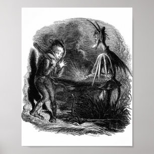 Vintage surreale Buchillustration Poster