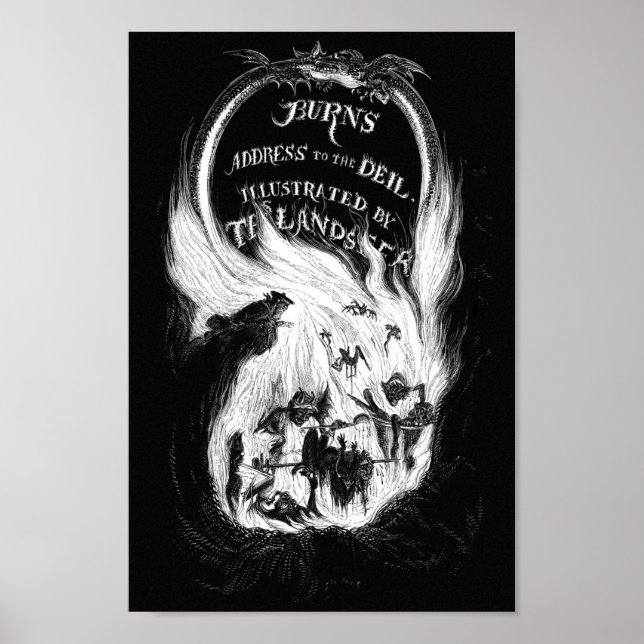 Vintage Surrealistische Buchdarstellung Poster (Vorne)