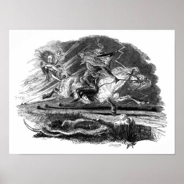 Vintage Surrealistische Buchdarstellung Poster (Vorne)