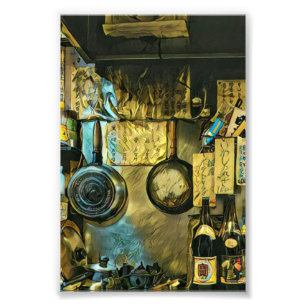 Vintage Sushi Artwork Fotodruck