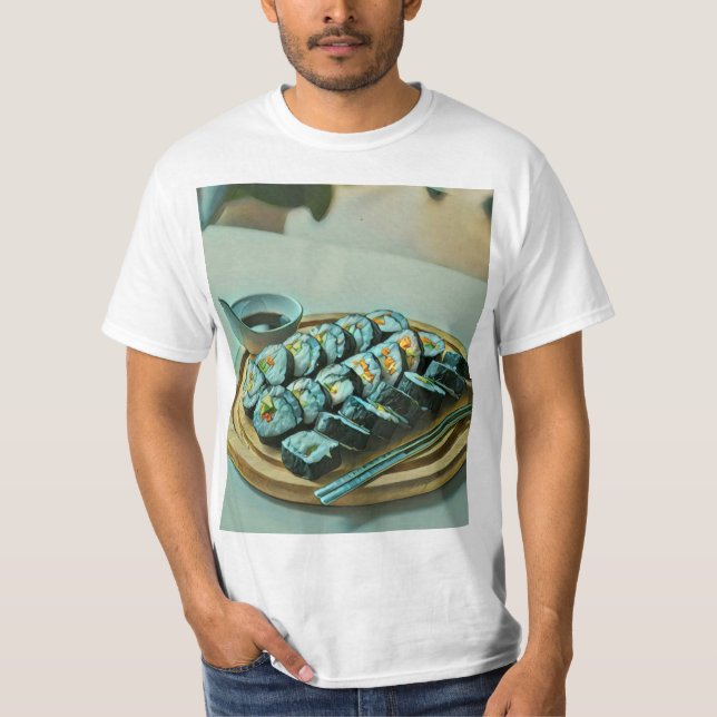 Vintage Sushi Artwork T-Shirt (Vorderseite)