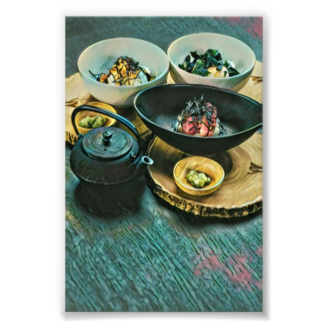 Vintage Sushi gift Fotodruck (Vorne)
