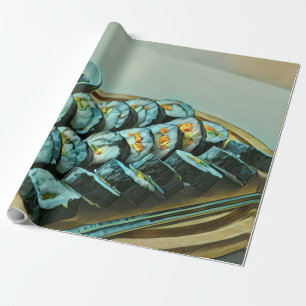 Vintage-Sushi-Kunstwerk Geschenkpapier