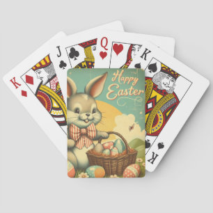Vintage, süß, verspielter und farbenfroher Osterha Spielkarten