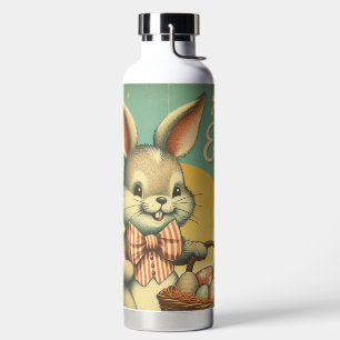 Vintage, süß, wunderlich & farbenfroher Osterhase Trinkflasche