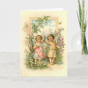 Vintage Süße Engel Weihnachts-Personalisierte Nach Karte