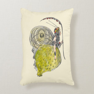 Vintage Süße Fantasy Schmetterlingsfee mit Flügeln Dekokissen