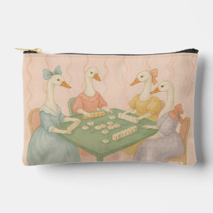 Vintage Süße Gänse spielen Mahjong Zubehörtasche