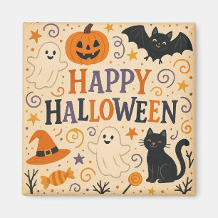 Vintage, süße glückliche Halloween-Fledermaus, Gei Magnet