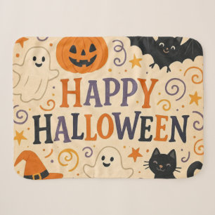 Vintage, süße glückliche Halloween-Fledermaus, Gei Sherpadecke