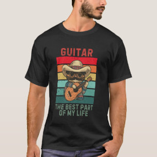Vintage Süße Katze Gitarre Der beste Teil meines L T-Shirt