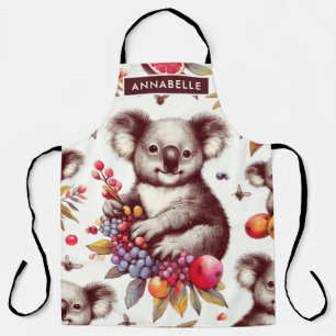 Vintage süße Koala-Malerei nahtlos Schürze
