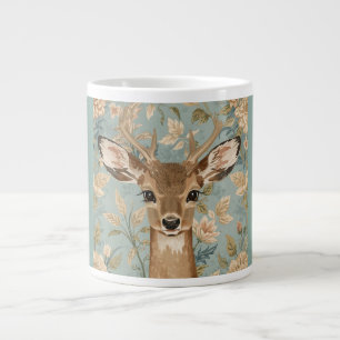 Vintage Süße Rentiere und Blumen Garten Jumbo-Tasse