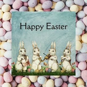 Vintage Süße Tier-Ostern Feiertagskarte