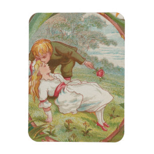 Vintage süße unschuldige Valentinstagskarte, Kate Magnet