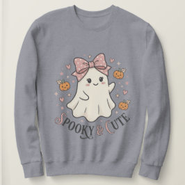Vintage Süßer Geist-Schleife Halloween-Grafik Sweatshirt