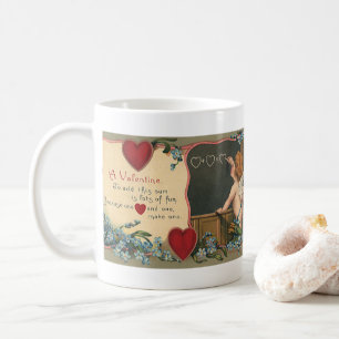 Vintage Süßer Valentinstag, Cherub-Lehrer Kaffeetasse