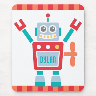Vintage süßes Roboter-Spielzeug für Kinder Mousepad