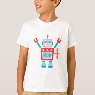 Vintage süßes Roboter-Spielzeug für Kinder T-Shirt