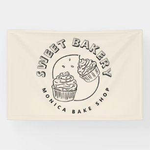 Vintage Süßigkeiten-Bäckerei-Logo Banner