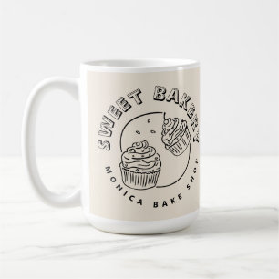 Vintage Süßigkeiten-Bäckerei-Logo Kaffeetasse
