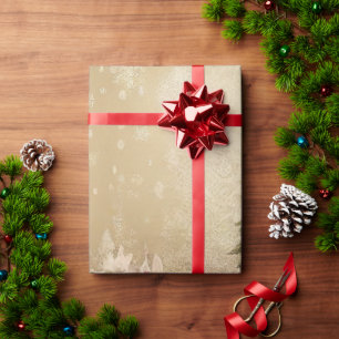 Vintage Süßigkeiten, Blätter und Ornamente Weihnac Geschenkpapier