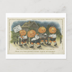 Vintage-Süßigkeiten-oder-Saures-Kürbisse-Postkarte Postkarte