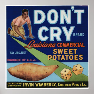 Vintage Süßkartoffeln - Fruchtkäseretiketten Poster