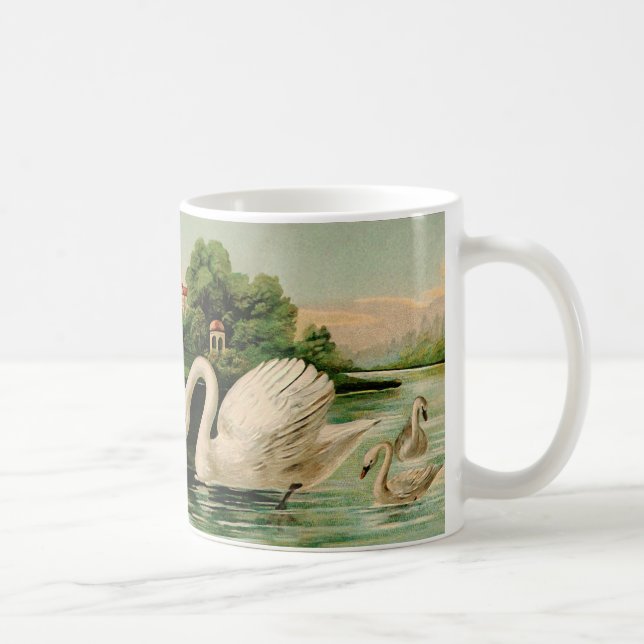Vintage Swan im Lake Tasse (Rechts)