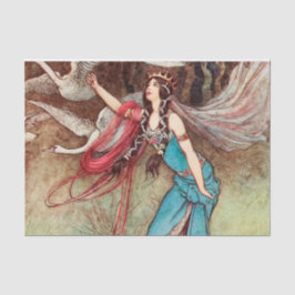 Vintage Swan Princess Hexe Entdeckungsreise zur Ku Seidenpapier