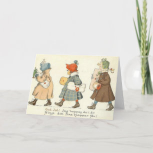 Vintage Swedish Christmas Greeting Card Feiertagskarte