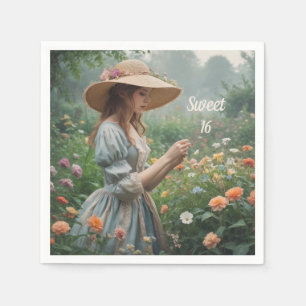 Vintage Sweet 16 Geburtstag Serviette
