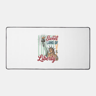 Vintage Sweet Land of Liberty Patriotisches T-Shir Schreibtischunterlage