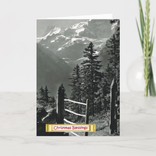 Vintage Swiss Jungfrau, Christmas blessings Feiertagskarte