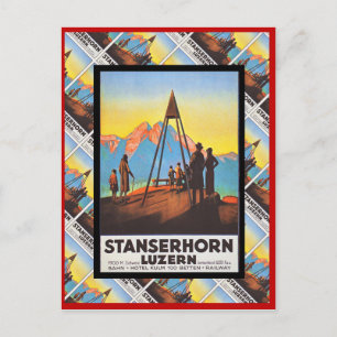 Vintage Switzerland, Lucerne, Stanzerhorn Postkarte