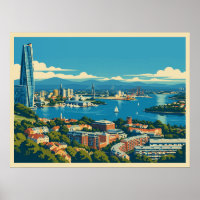 Vintage Sydney Australien Stadtansicht