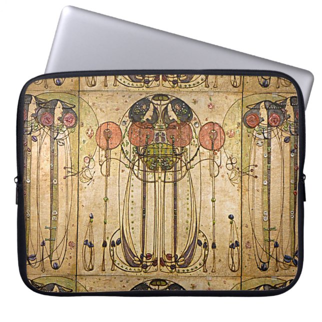 Vintage symbolische Kunst Laptopschutzhülle (Vorderseite)
