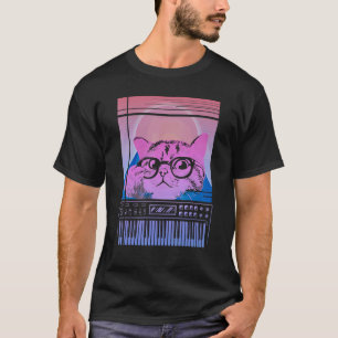 Vintage Synthesizer Katze Retro Synth Vaporwave Ta T-Shirt