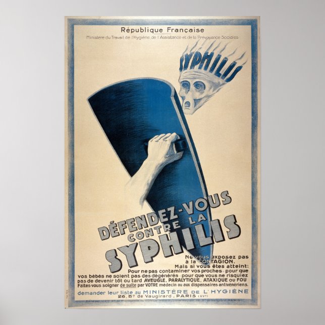 Vintage Syphilis Poster (Vorne)