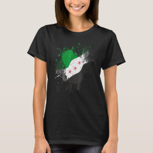 Vintage Syrien Revolution Grün Syrisch Flagge Frei T-Shirt