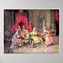 Vintage Szene aus dem Party aus dem 18. Jahrhunder