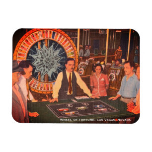 Vintage Szene aus einem Casino in Las Vegas, Nevad Magnet